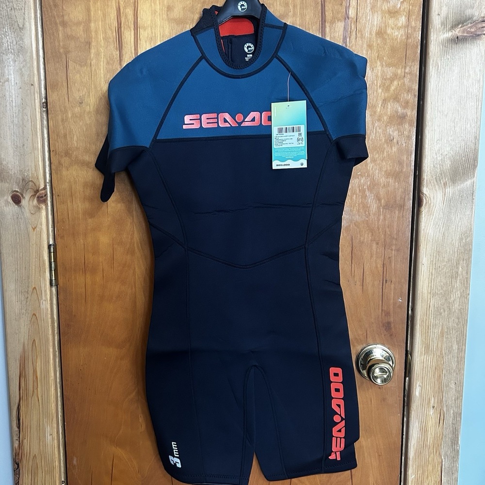 NEW Sea-Doo Men's 3 MM Escape Shorty Wetsuit Size Medium Navy